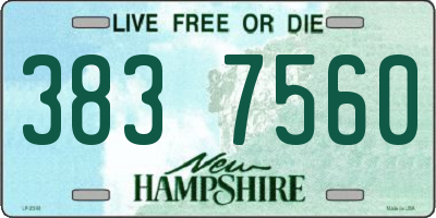 NH license plate 3837560
