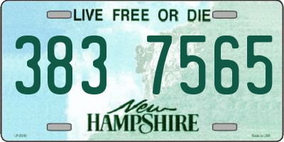 NH license plate 3837565