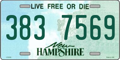 NH license plate 3837569