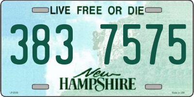 NH license plate 3837575