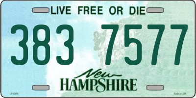 NH license plate 3837577