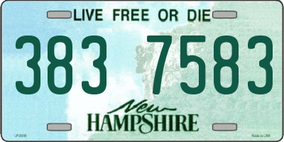 NH license plate 3837583