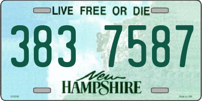 NH license plate 3837587