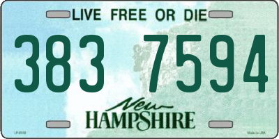 NH license plate 3837594