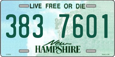 NH license plate 3837601