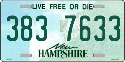 NH license plate 3837633