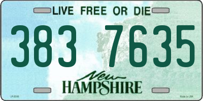 NH license plate 3837635
