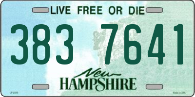 NH license plate 3837641
