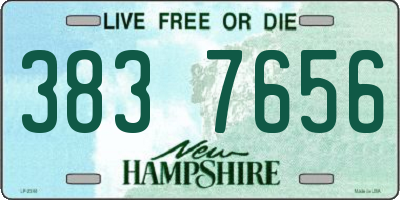 NH license plate 3837656