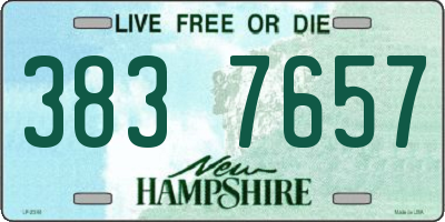 NH license plate 3837657