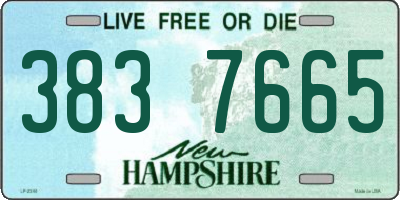 NH license plate 3837665