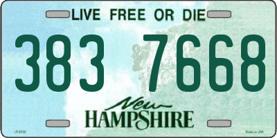 NH license plate 3837668