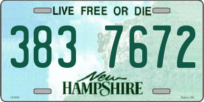 NH license plate 3837672