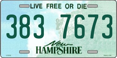 NH license plate 3837673