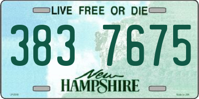 NH license plate 3837675