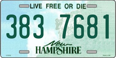 NH license plate 3837681