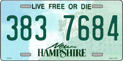 NH license plate 3837684
