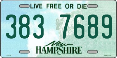 NH license plate 3837689
