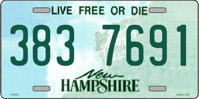 NH license plate 3837691