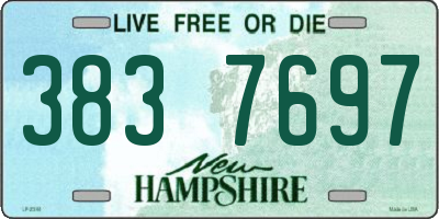 NH license plate 3837697