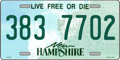 NH license plate 3837702