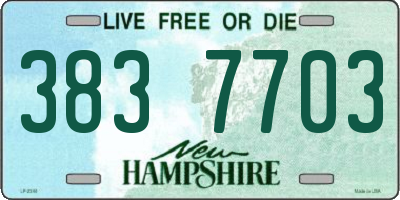 NH license plate 3837703