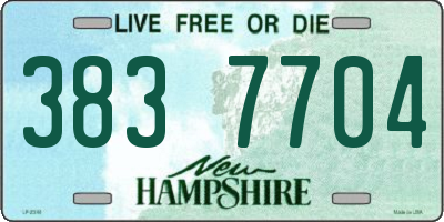 NH license plate 3837704