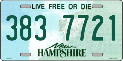 NH license plate 3837721