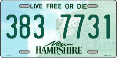 NH license plate 3837731