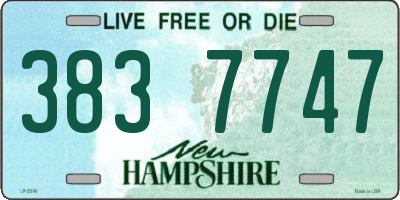NH license plate 3837747