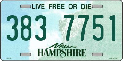 NH license plate 3837751