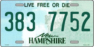 NH license plate 3837752