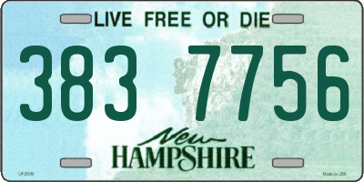 NH license plate 3837756