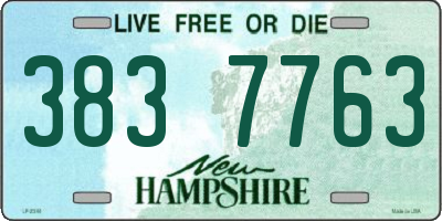 NH license plate 3837763