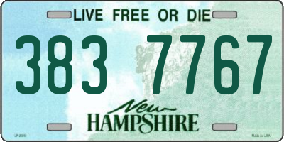 NH license plate 3837767