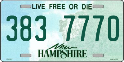 NH license plate 3837770