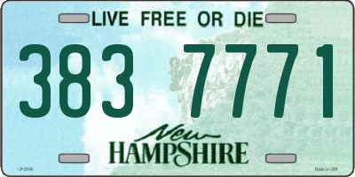 NH license plate 3837771