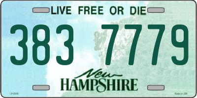 NH license plate 3837779