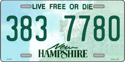 NH license plate 3837780