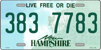 NH license plate 3837783