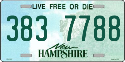 NH license plate 3837788