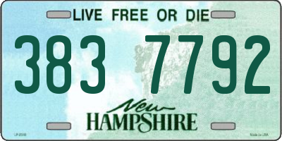 NH license plate 3837792