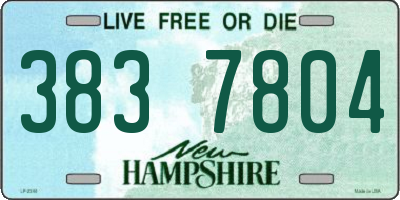 NH license plate 3837804