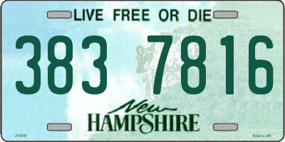 NH license plate 3837816