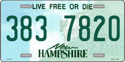 NH license plate 3837820