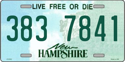 NH license plate 3837841