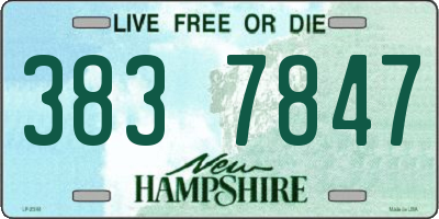 NH license plate 3837847