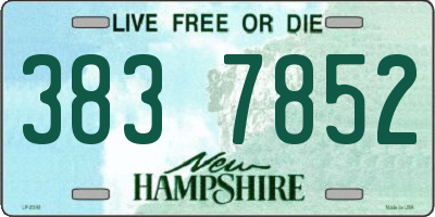NH license plate 3837852