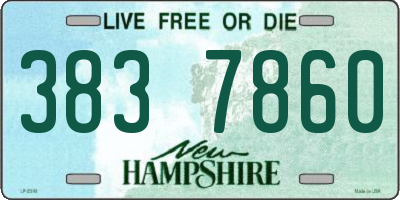 NH license plate 3837860