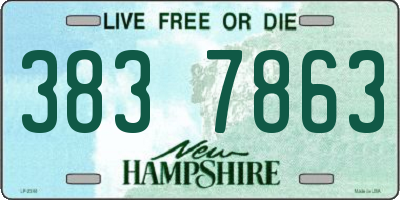 NH license plate 3837863